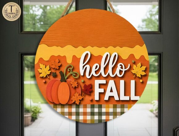 Download Hello Fall Door Hanger Laser Cut SVG - Hello fall Collection