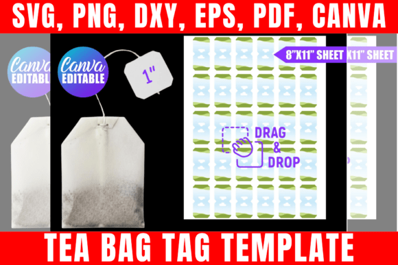 Download Tea Bag Tag Template, Tea Bag Tag Svg - Premium Resources