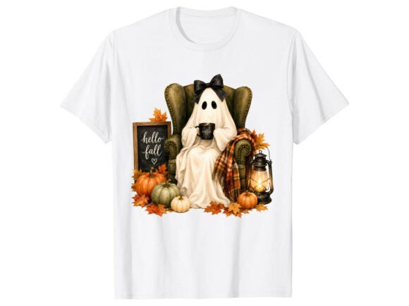 Download Hello Fall Ghost Halloween T-Shirt - Hello fall Collection