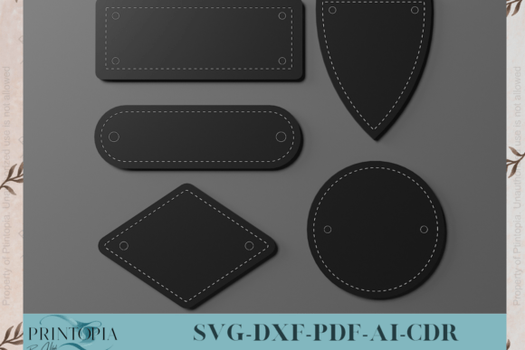 Download Laser Cut Leather Labels: Versatile!048 - Leather labels Collection