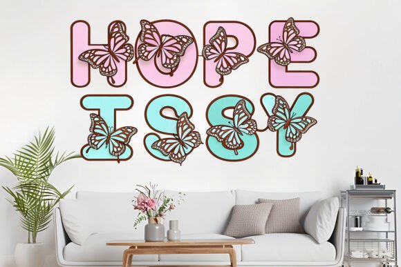 Download Butterfly Alphabet Set Wall Decor - Butterfly alphabet set Collection